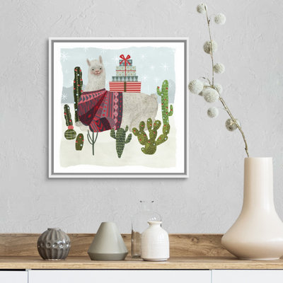 Reproduction d’art sur toile, "fêtes llama IV" par Victoria Borges