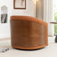 Fauteuil demi-tonneau pivotant en similicuir Delwood-1251969347