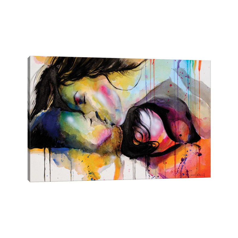 Colour Embrace II by Soo Beng Lim - Painting on Canvas, Wrapped Canvas, 101.6 cm H x 66.04 cm W x 3.175 cm D