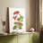 Scarlet Botanical II -Custom Wrapped Gallery Cavas