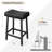 Bar Stools Set of 4, 24" Counter Height Upholstered Padded Barstools with Curved Surface