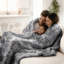 Jeté luxueux en fausse fourrure réversible en peluche réversible certifié Oeko-tex 50 po x 60 po-120546804