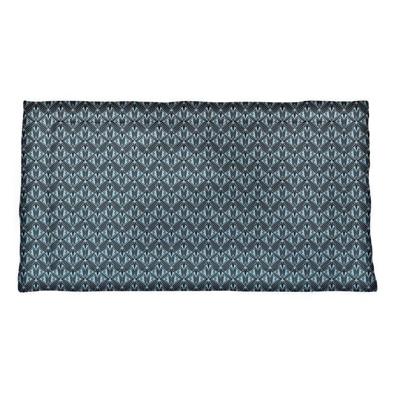 Taie décorative Katelyn Elizabeth, Microfibre, Très grand, Bleu / ombre