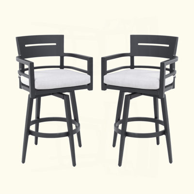 Chaises de bar pivotantes 2 pièces Modern Modern