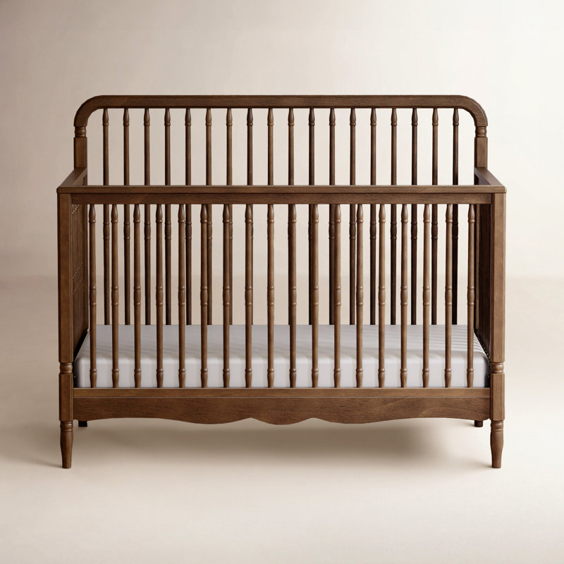 Liberty 4-in-1 Convertible Spindle Crib, Natural Walnut
