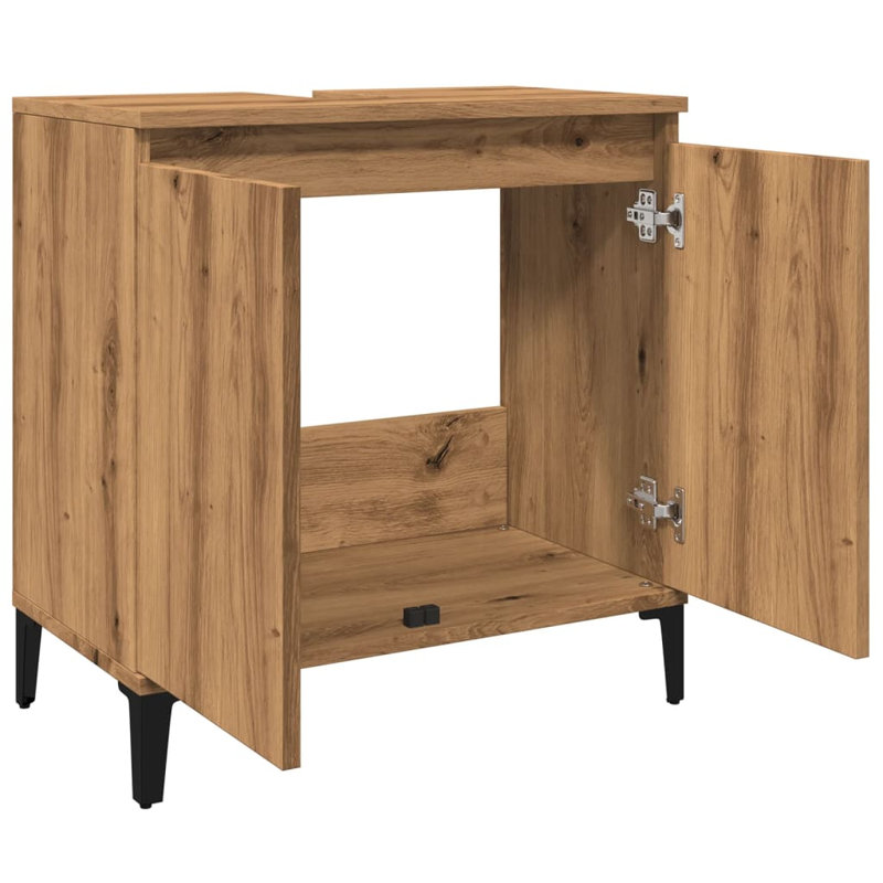 Rufaidah 58cm Single Bathroom Vanity Base Only, Artisan Oak