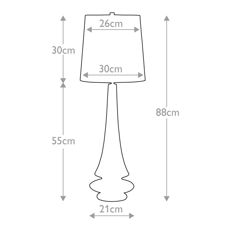 Athalla 88cm Table Lamp, Grey