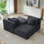 Chaise longue double compressible avec porte-gobelets-738887172