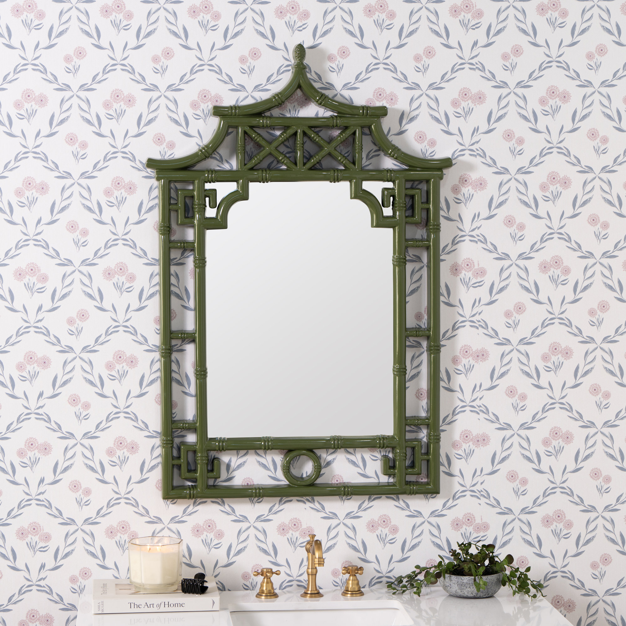 Colombe Shing Wall Mirror, Dark Forest