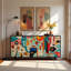 Art abstrait, armoire de rangement élégante