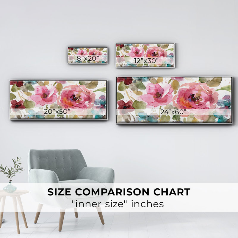 Garden Palette I - Toile avec cadre, H 20 po x l 50 po