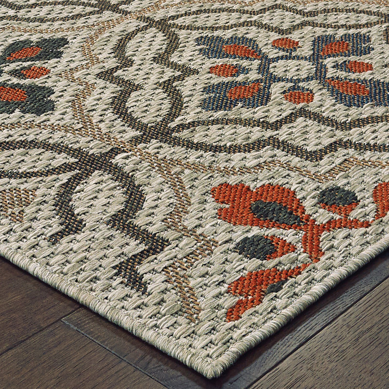 Tapis oriental intérieur / extérieur Izola , Tapis de couloir 1 pi 10 po x 7 pi 6 po