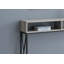 Console moderne étroite avec plateau en stratifié durable et structure en X en métal pour l'entrée, le salon ou la chambre à coucher