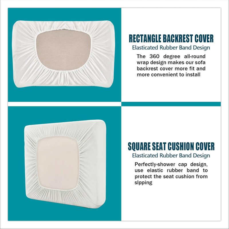 Outdoor Patio Sofa Cover, White