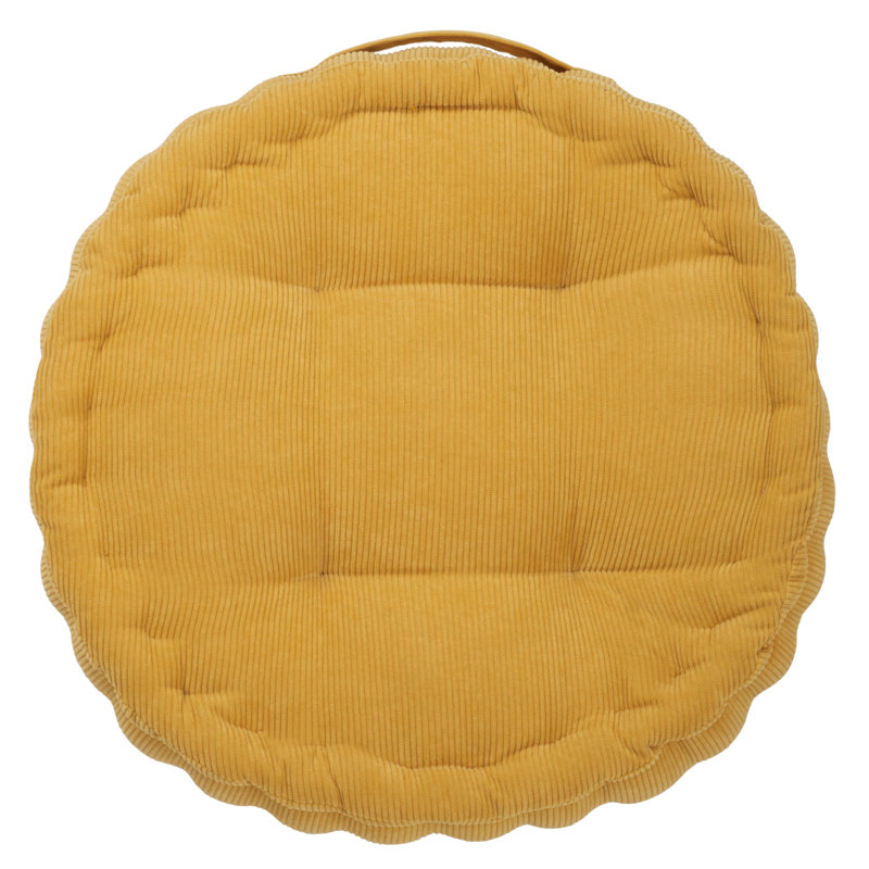  Round Floor Pillow, Yellow