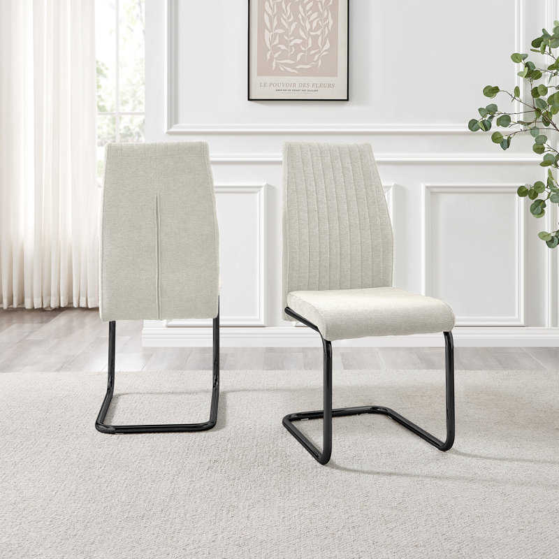 Chaise d'appoint Camiron Luxury, Crème, crème, Noir, noir, noir, noir