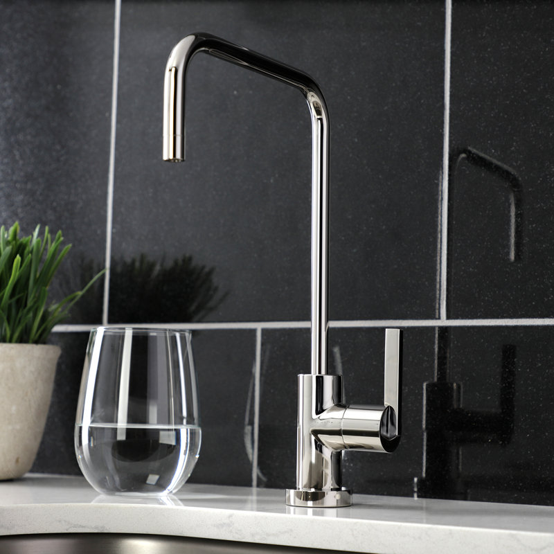 Distributeur d'eau froide à poignée simple Continental, Nickel poli