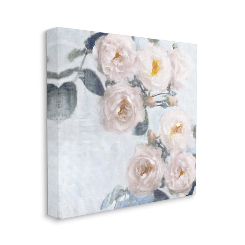 «Delicate Pink Roses Arrangement» par Emily Ford - impression, H 30 po x l 30 po x P 1,5 po, Toile tendue