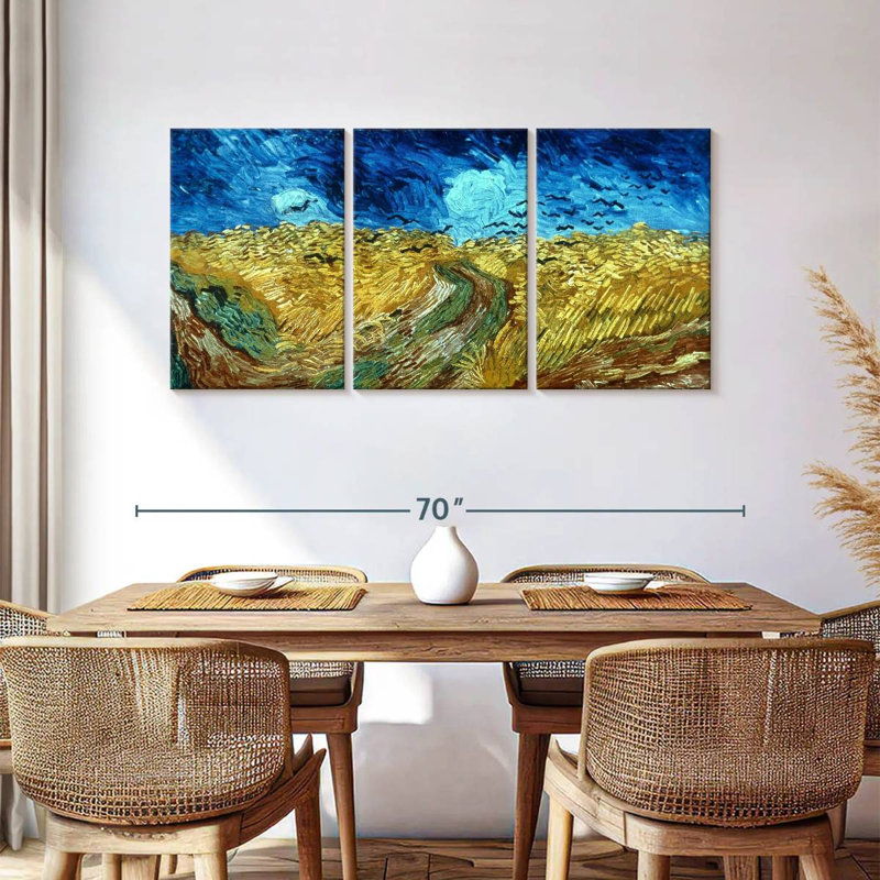 Avery Wheatfield With Crows 1890, 30" H x 62" W