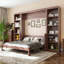 Grand lit escamotable avec bureau et tablettes-152219549