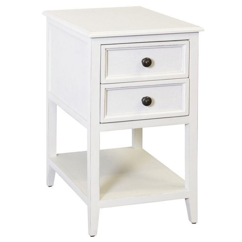 Altie 2 - Drawer End Table, Eggshell