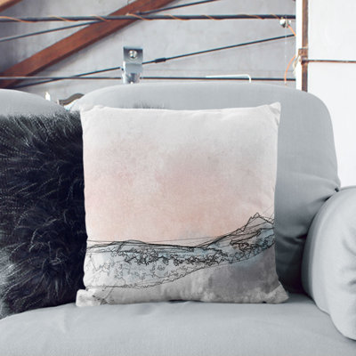 Sunrise Behind Grand Teton Cushion with Filling
