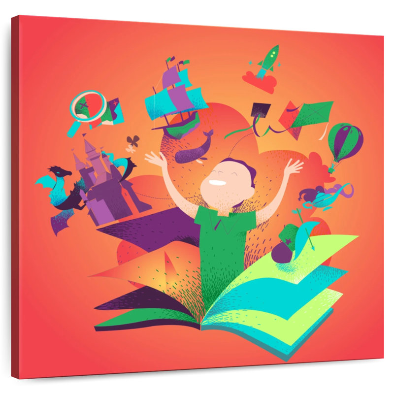 Book Imagination, 16" H x 16" W