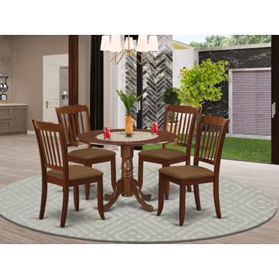 Beikirch 5 Piece Drop Leaf Solid Wood Dining Set by Winston Porter
