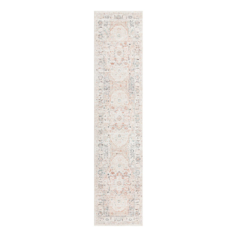 Hagood Oriental Area Rug in Ivory, Runner 2'7" x 12'