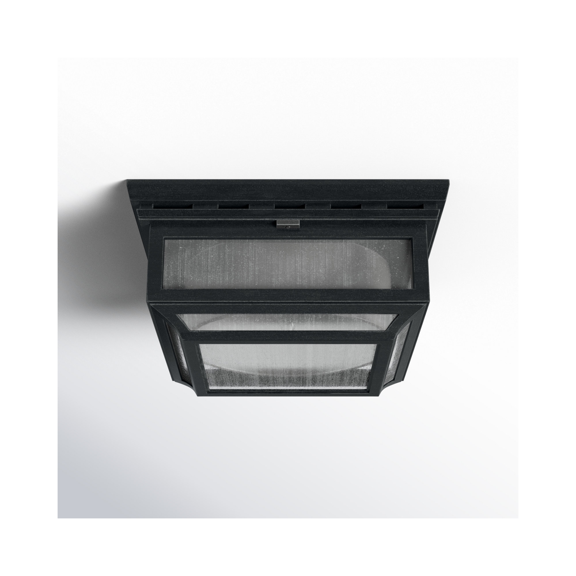 Nisbet Square Outdoor Flush Mount, Dark Weathered Zinc