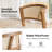 Debbora Solid Wood Barrel Dining Chair With Rattan Backrest-1527611912