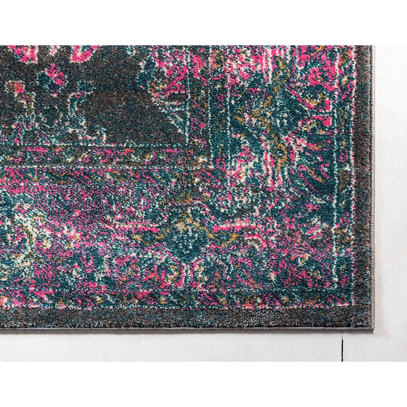 Tapis oriental rose Mumford, Tapis de couloir 2 pi x 6 pi