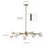 12-Copper colored iron art dimmable glass pendant light