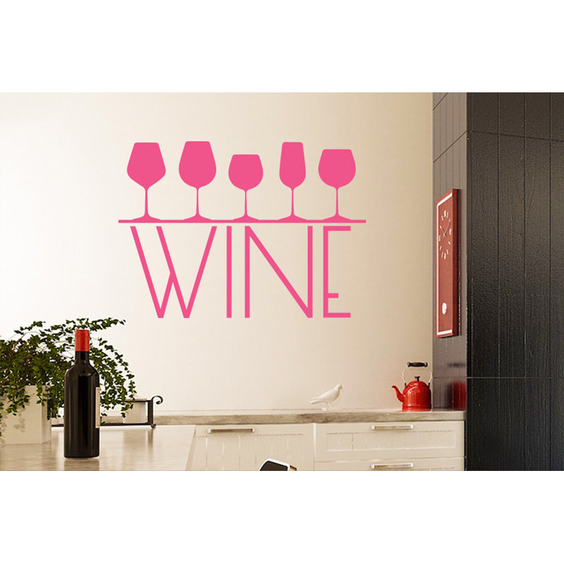 Food & Beverage Non-Wall Damaging Wall Decal, Large, Pink