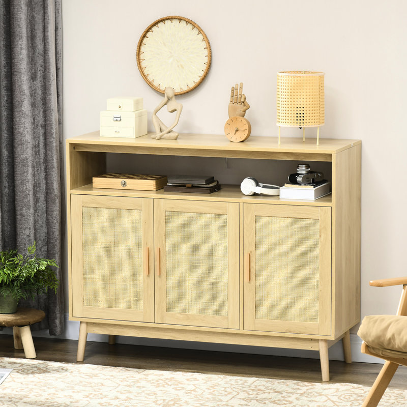Buffet de style avec portes et nombreuses options de rangement