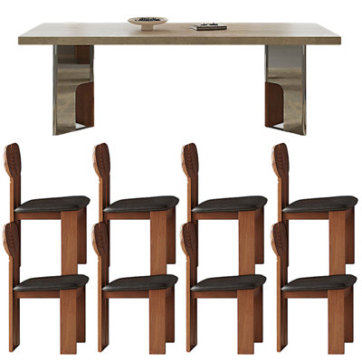 French style retro rectangular dining table sets