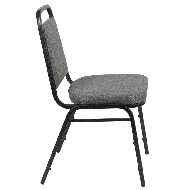 Gray Fabric and Metal Stacking Banquet Chair