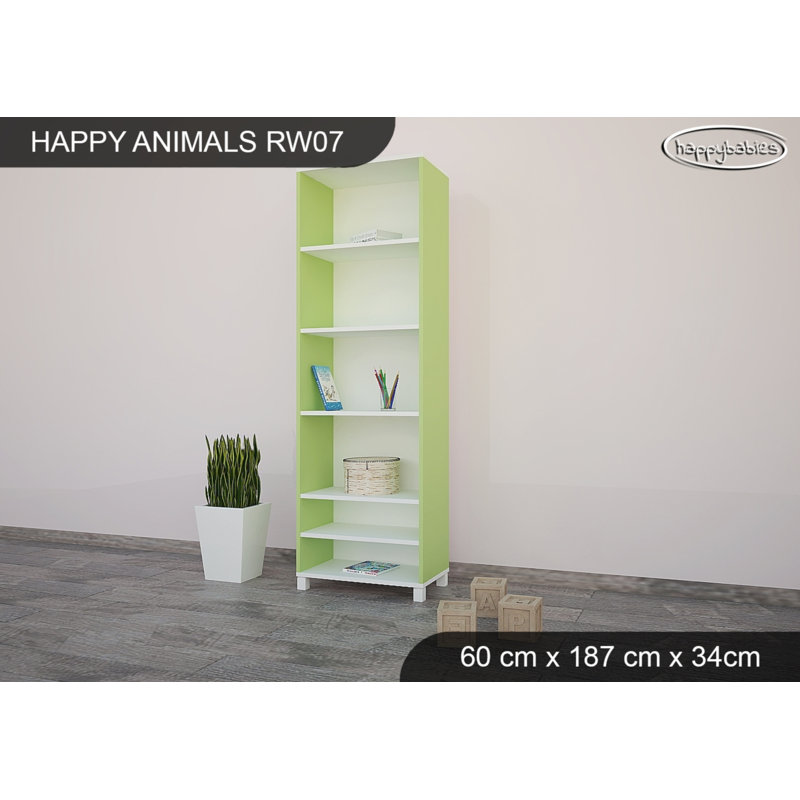 187cm H Cube Unit Kids Bookcase, Green, 177cm H x 60cm W x 34cm D
