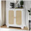 Buffet avec portes décoratives en rotin, armoire de rangement pour buffet, console, armoire décorative, convient aux couloirs, entrées, salons