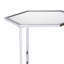 Ensemble de tables gigognes, verre transparent, taupe, gris délavé et finition chromée