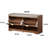 39.4" Fluted Shoe Bench With Storage