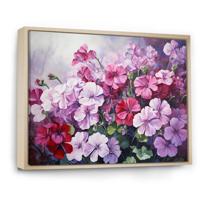 " Pink Geraniums Still Life Bloom "