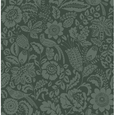 Marta Navy Floral Trail Wallpaper
