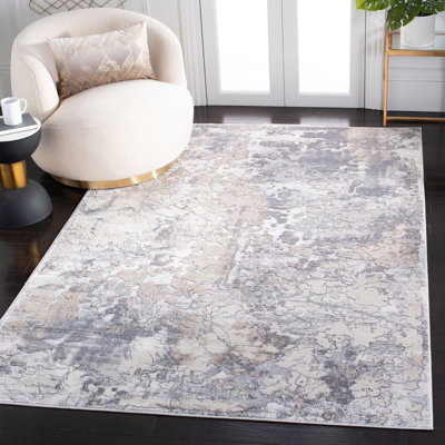 Tapis ivoire / brun / gris Breide