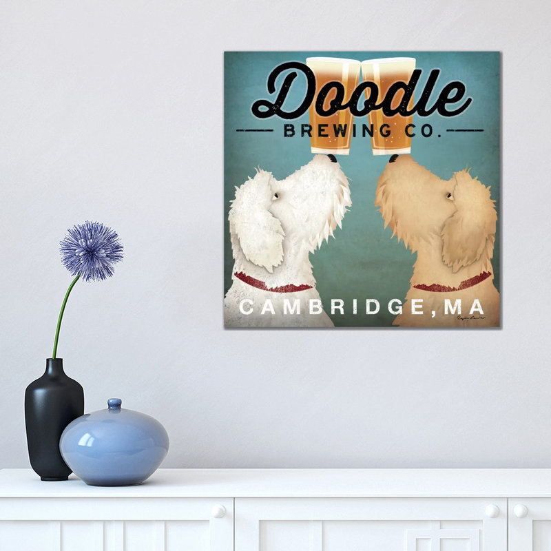Doodle Brewing Co. by Ryan Fowler - Wrapped Canvas Painting, 45.72 cm H x 45.72 cm W x 3.175 cm D
