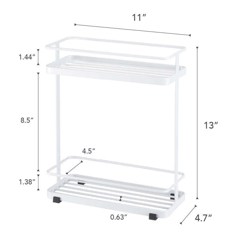 Support pour salle de bain Tower Yamazaki, Blanc