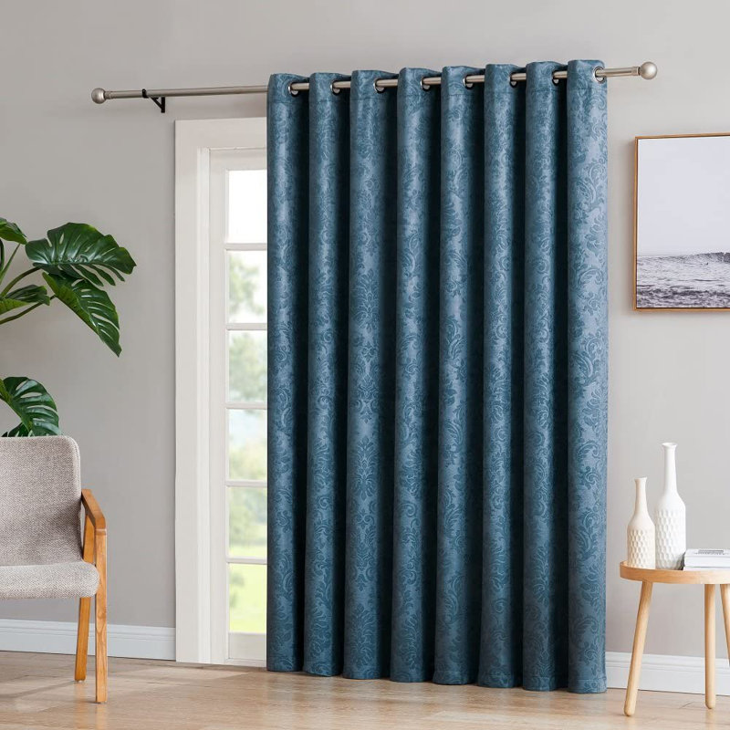 Panneau de rideau obscurcissant Nakagawa, Bleu sarcelle, L 102 po x L 96 po