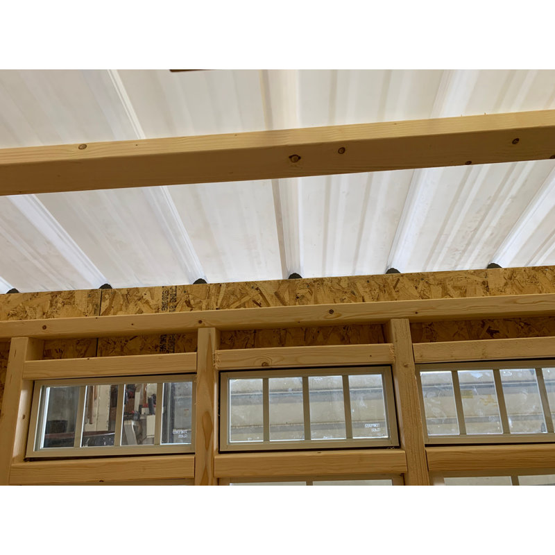 White Wooden Petite Greenhouse with Double Doors