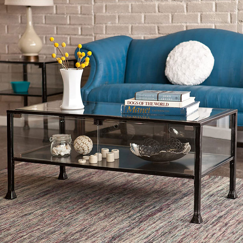 Glass Top Console Table