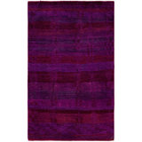 Overdyed One-of-a-Kind 4' 1" X 6' 6" Hand Knotted Area Rug